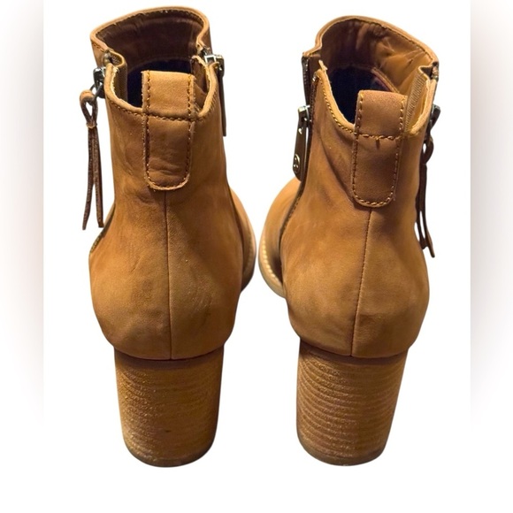 Blondo Ankle Boots Waterproof Booties Cognac Suede Women’s Size 9M Zip Boho - Picture 3 of 10